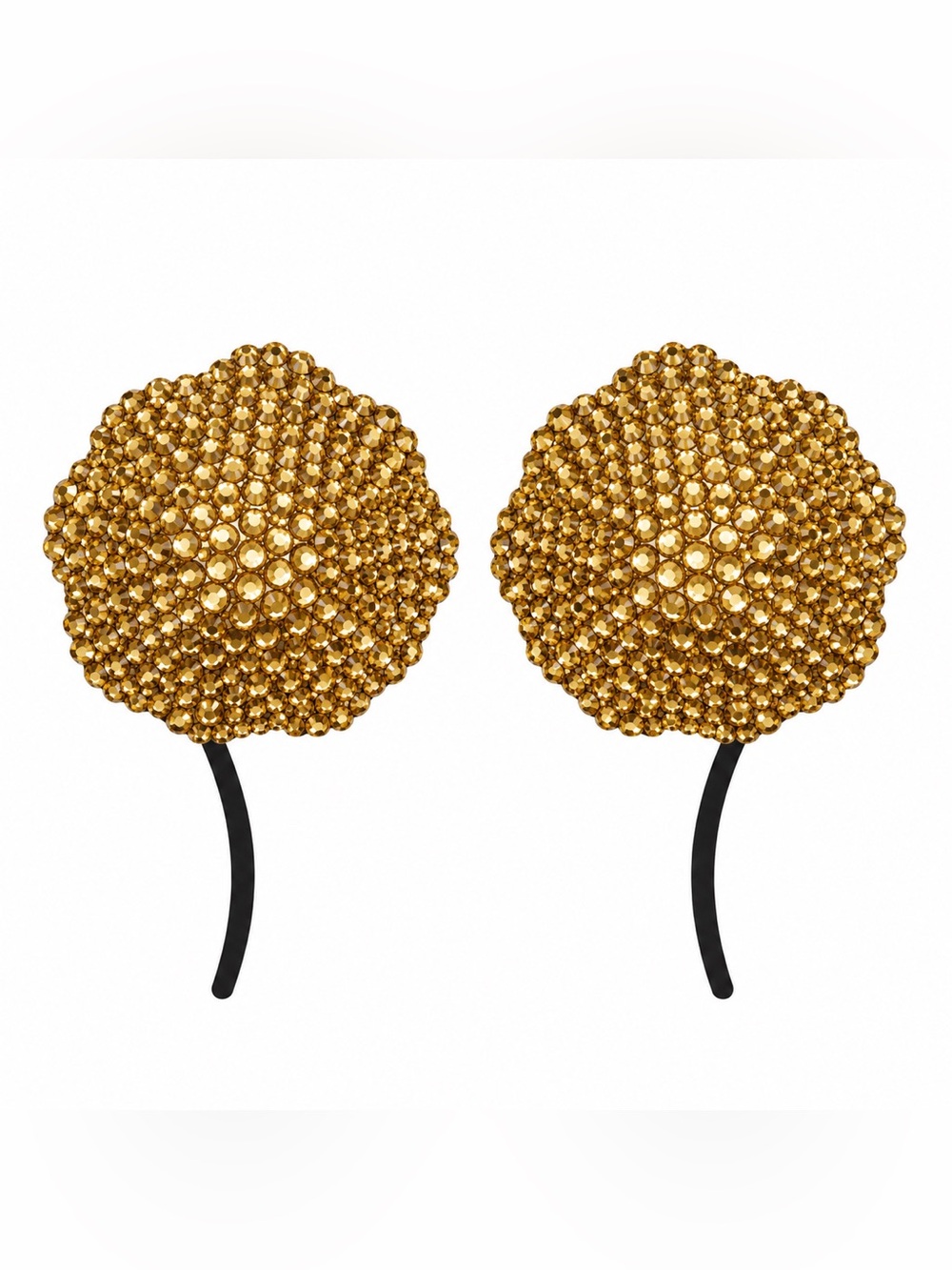 Gold Crystal Diamond Luxe Crystal Flower Pasties Size Extra Large